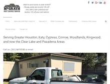 Tablet Screenshot of mcgrathpestcontrol.com